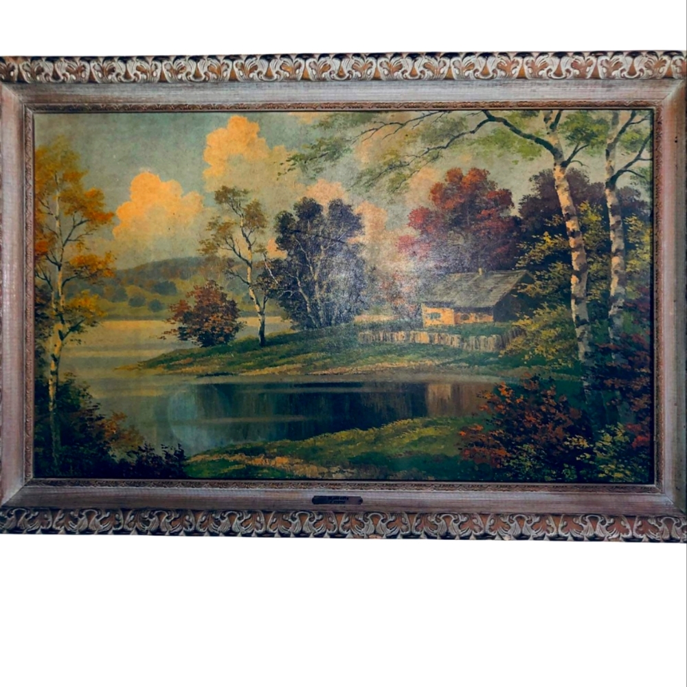 Antique orginal S Curtis painting